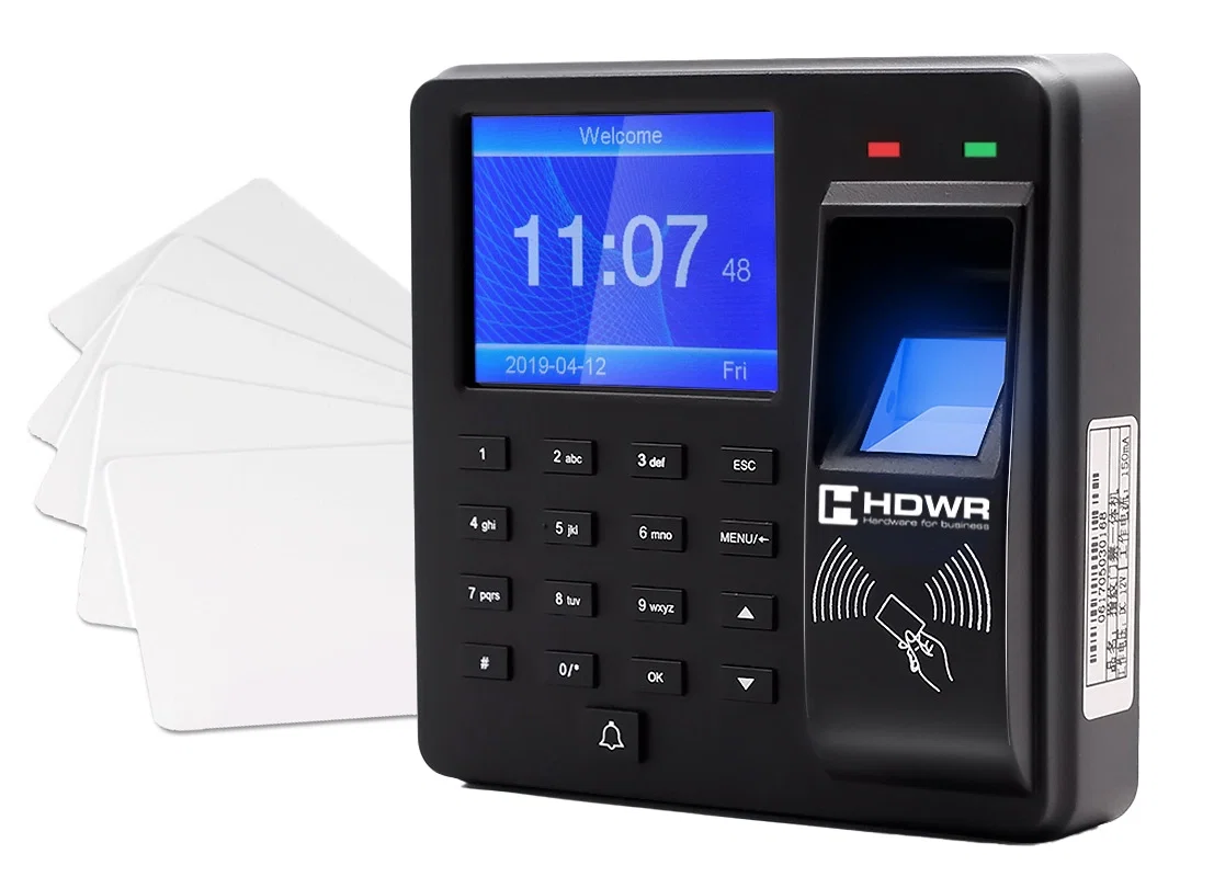 Set of time recorder and 15 RFID cards