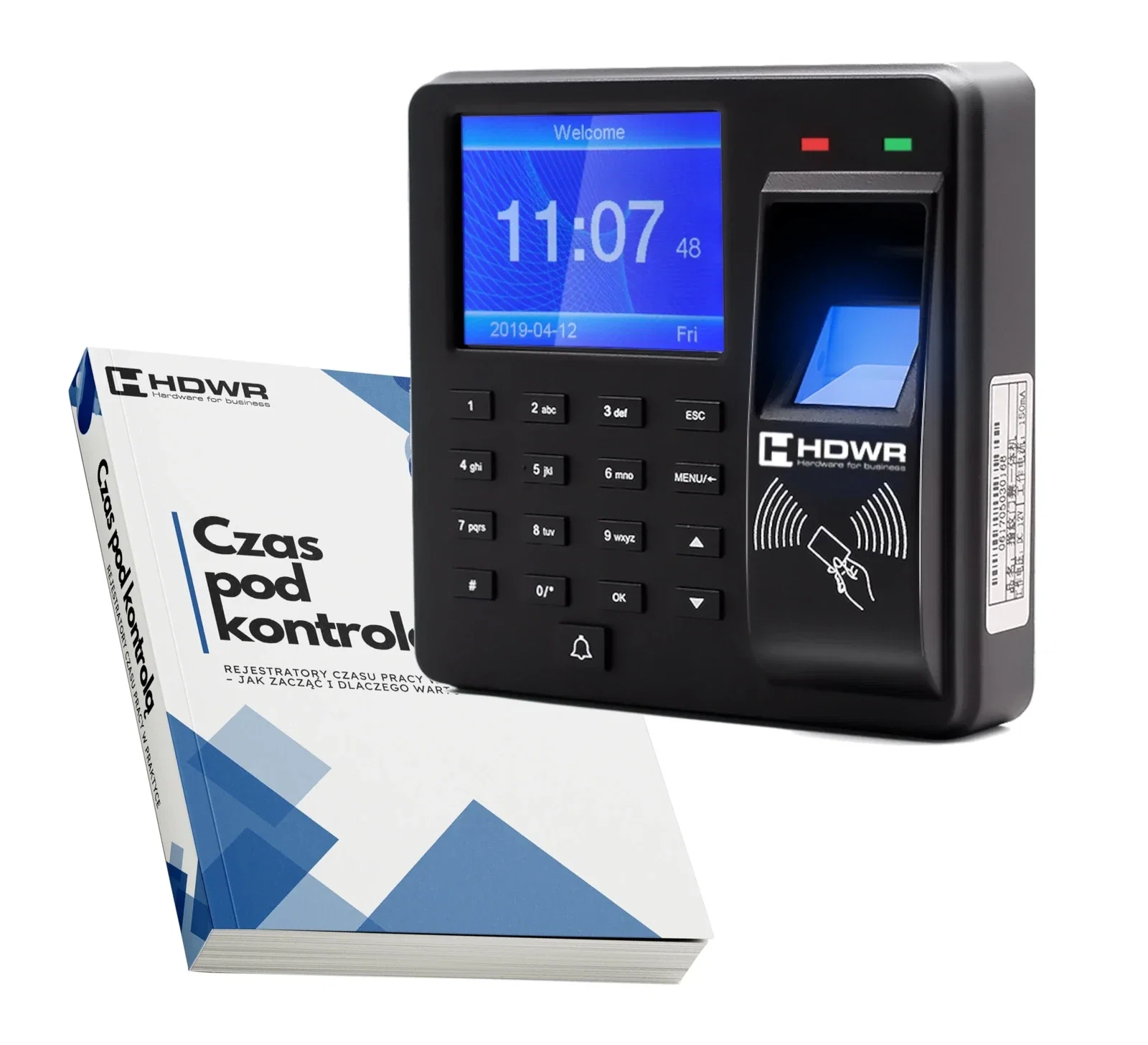 Rejestrator czasu pracy CTR10 od HDWR w zestawie z e-bookiem Czas pod kontrolą