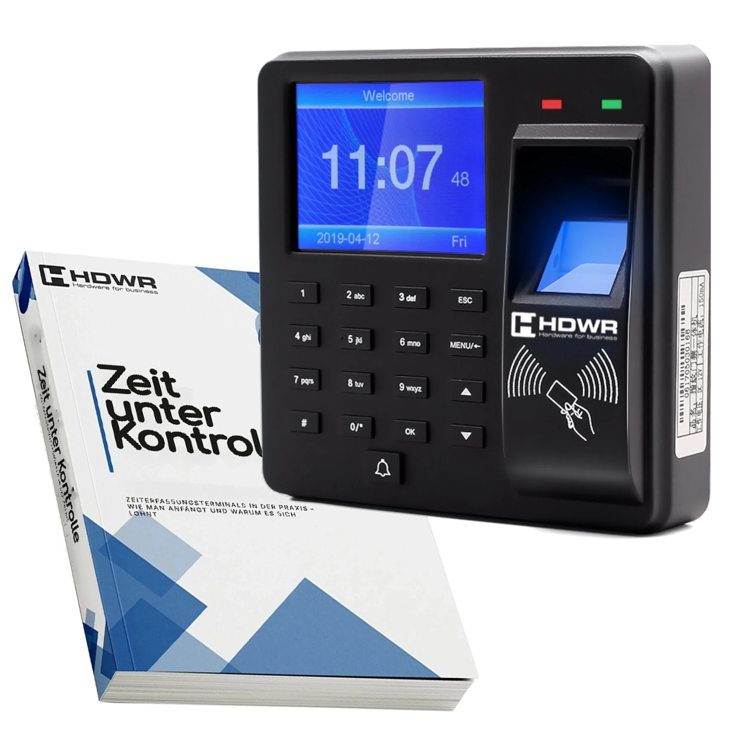 Zeiterfassungsgerät CTR10 von HDWR im Set mit dem E-Book Zeit unter Kontrolle