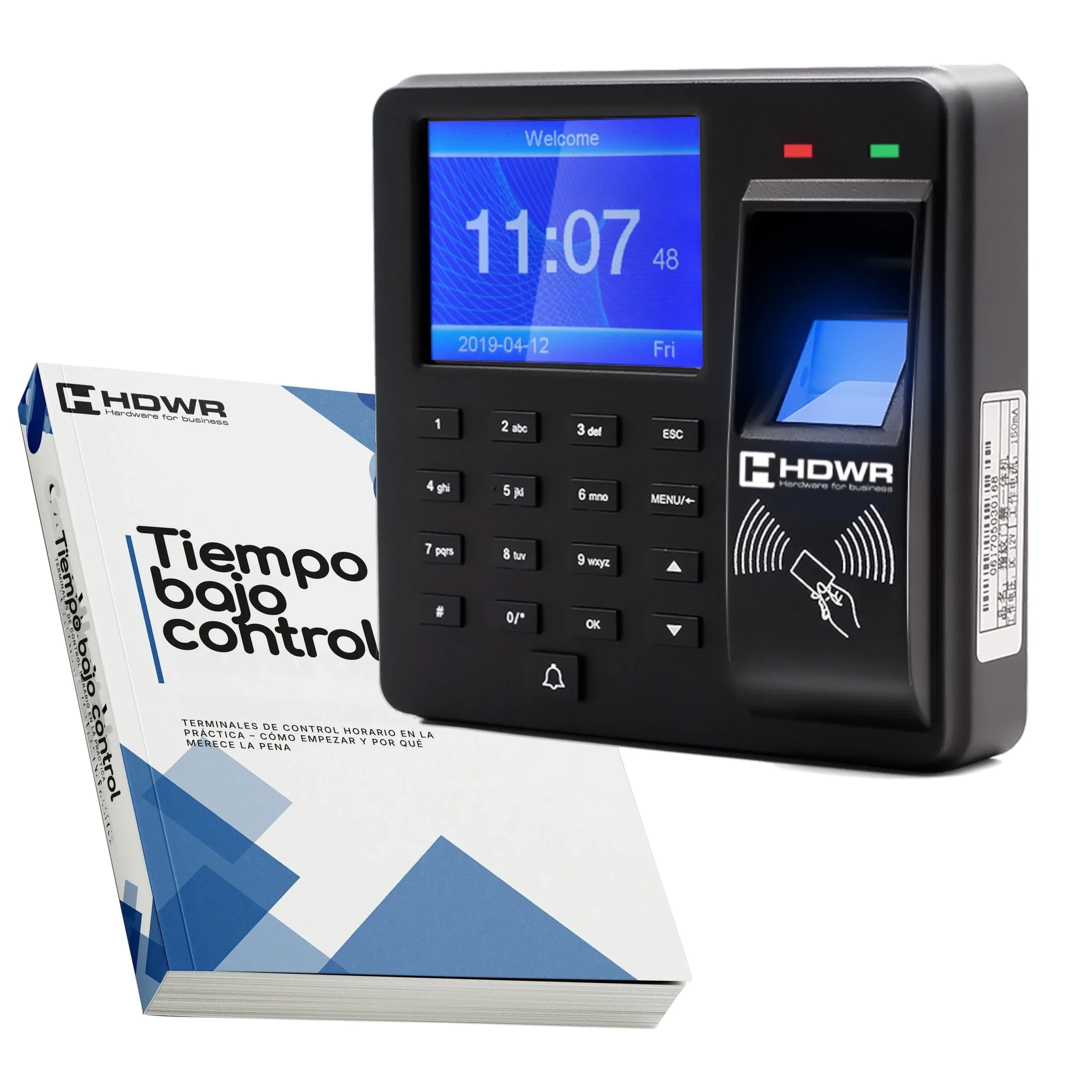 Registrador de jornada CTR10 de HDWR con el e-book Tiempo bajo control