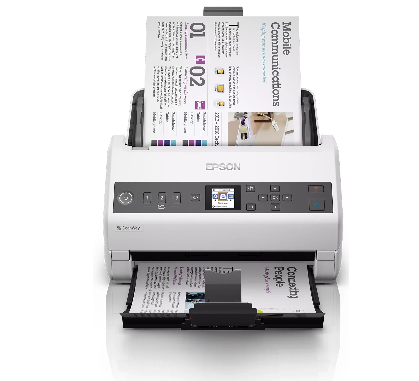 Skaner do EZD elektronicznego Zarządzania dokumentacją sieciowy z podajnikiem automatycznym Epson DS-730N