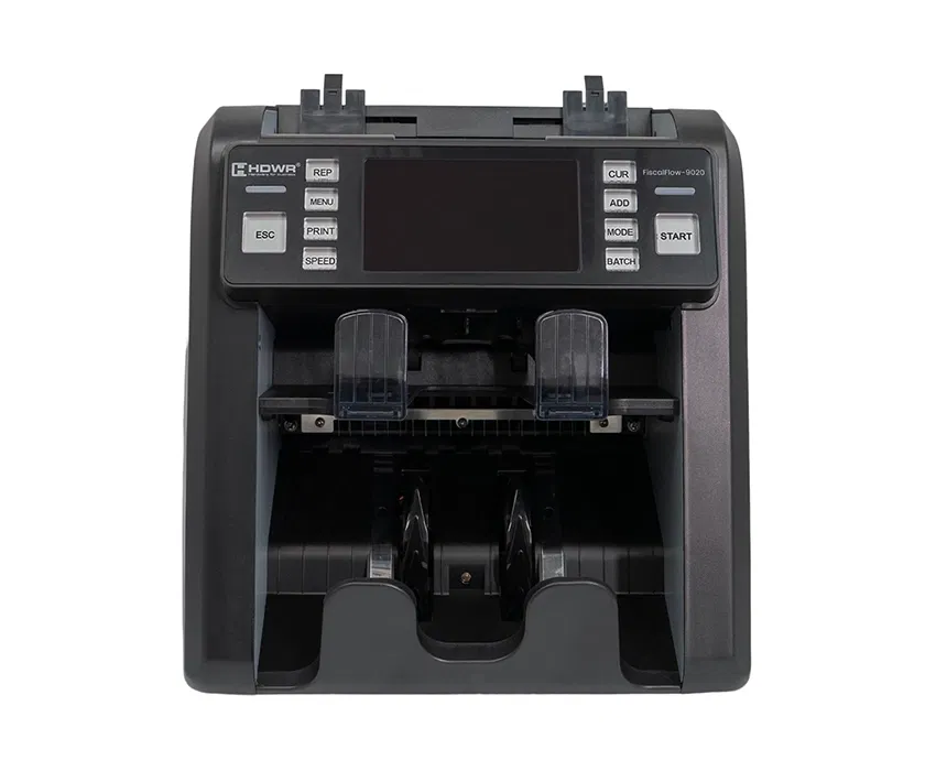 Mehrwährungs-Banknotenzähler FiscalFlow-9020 mit Touchscreen-Display und UV-, IR-, MG- und Dual-CIS-Detektor