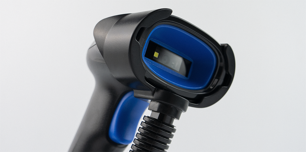 wired 2D barcode scanner with stand