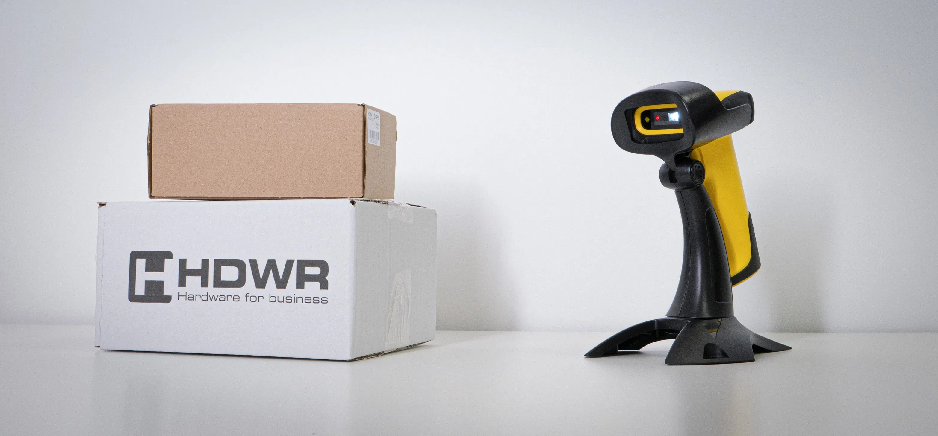 Kabelloser QR- und Barcode-Leser mit Ständer, automatischer Scanfunktion, Code-Lesung vom Smartphone und integriertem Speicher HD3300A