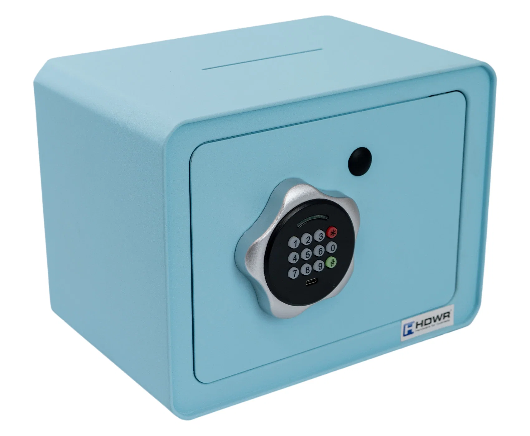 Sejf metalowy zamykany na klucz i kod PIN o nietuzinkowym, nowoczesnym designie SecureBox-15