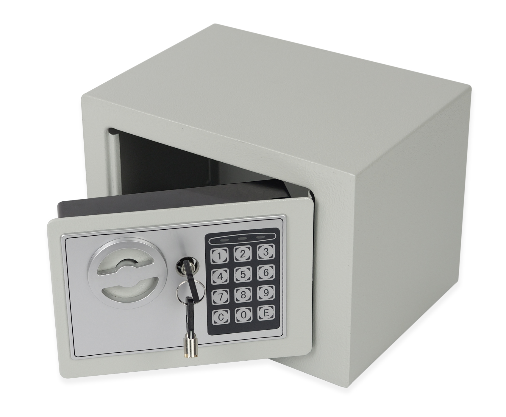 Solidny sejf stalowy SecureBox-20 z panelem na kod PIN i otworami montażowymi