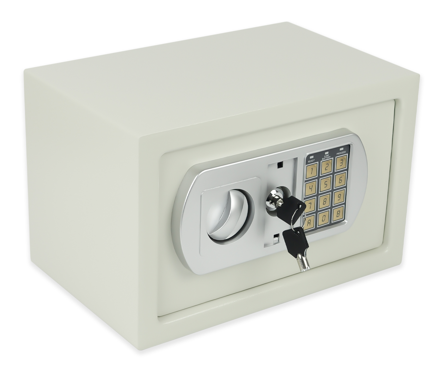 Sicherer Aufbewahrungstresor SecureBox-30 mit PIN-Eingabefeld und Wand-/Bodenmontage