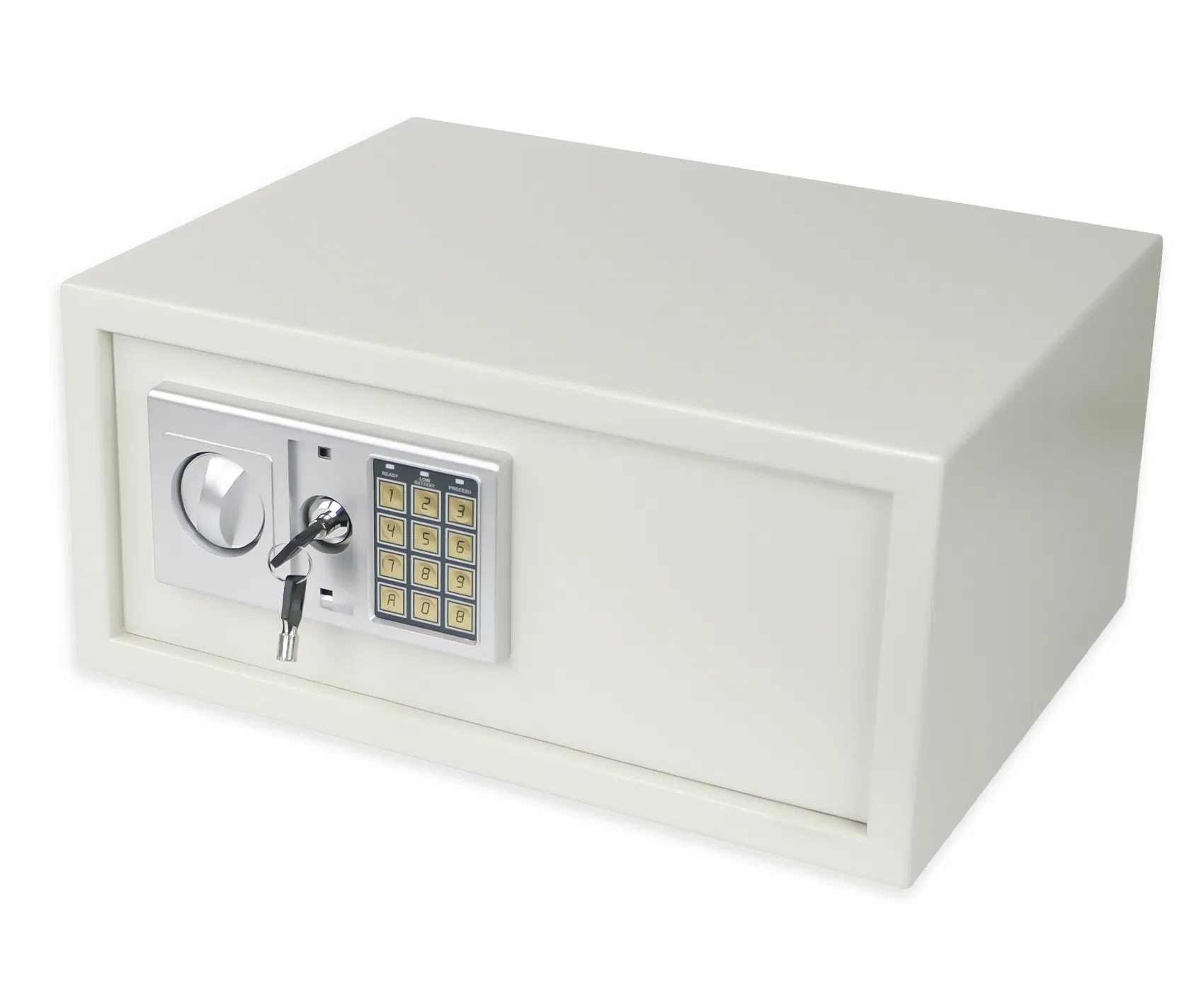 Sejf domowy SecureBox-40 z zamkiem na kod PIN i mechanicznym kluczem, idealny do biura i hotelu