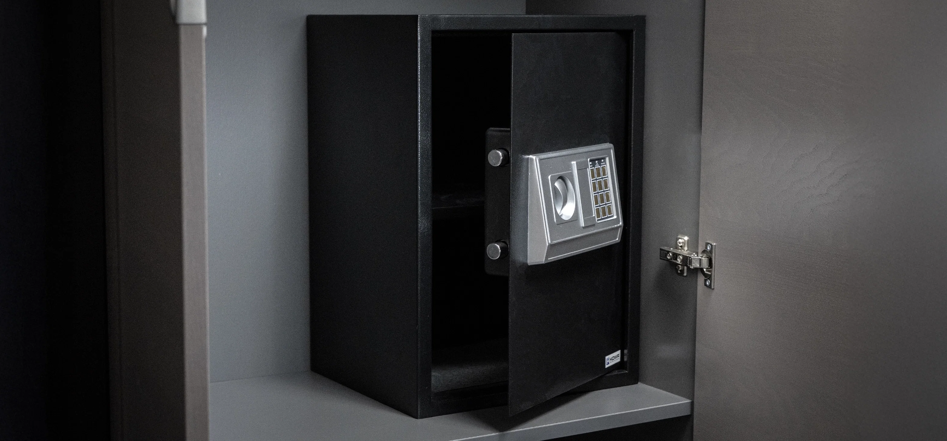 Elektronischer Tresor mit PIN-Code und Schlüssel für Dokumente und Geld, groß, aus Stahl, SecureBox-60