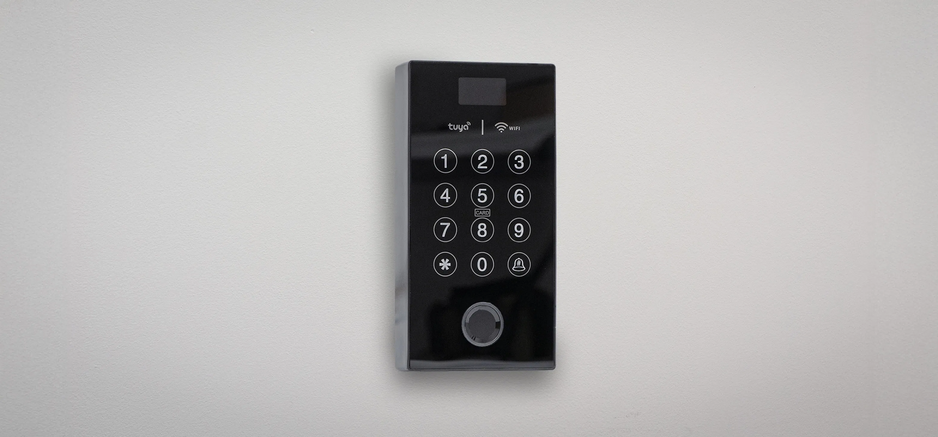 Türcodeschloss mit Display und Verifizierung per RFID-Karte 13,56 MHz, PIN-Code und Fingerabdruck SecureEntry-AC200S