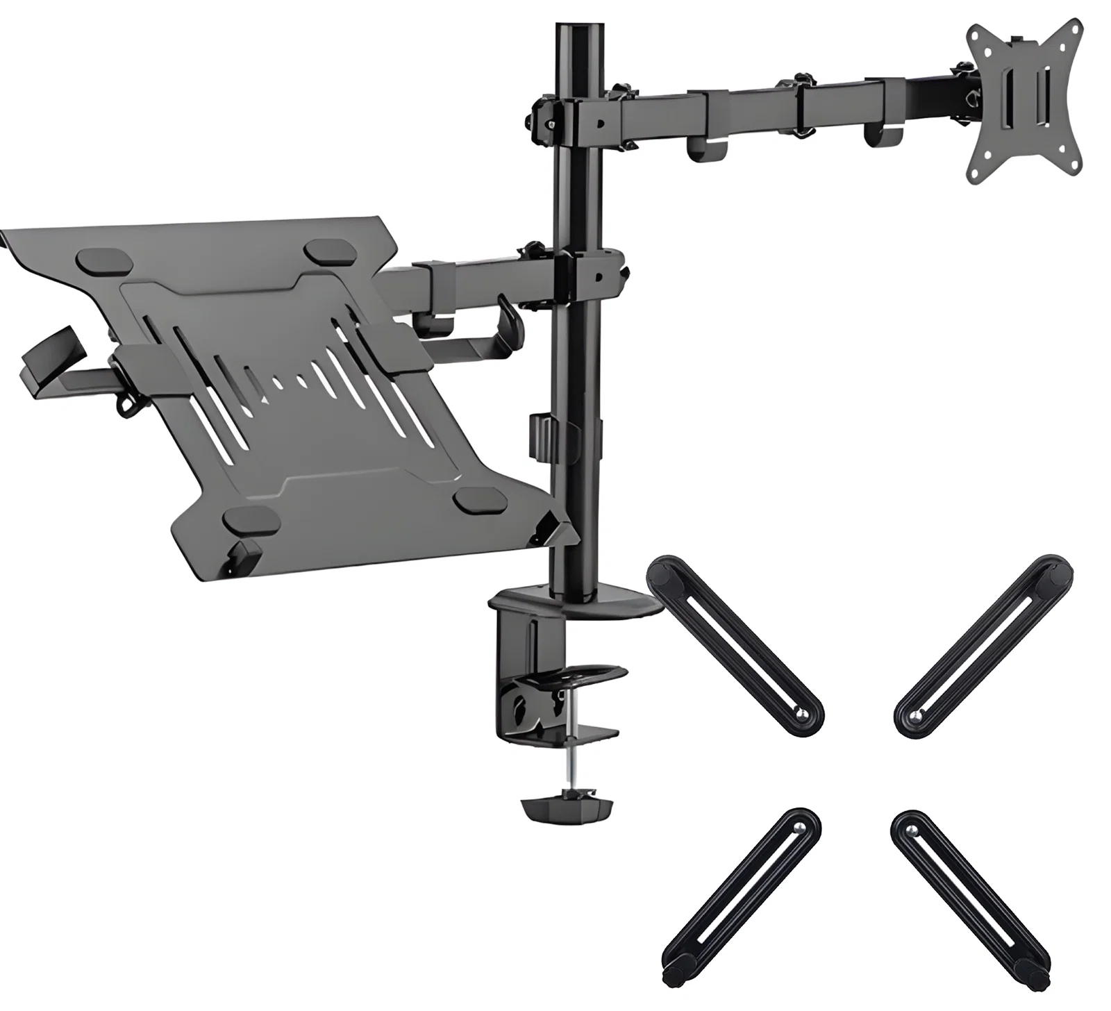Monitor- und Laptophalterung SolidHand-AL01M01 im Set mit VESA-Adapter SolidHand-M01