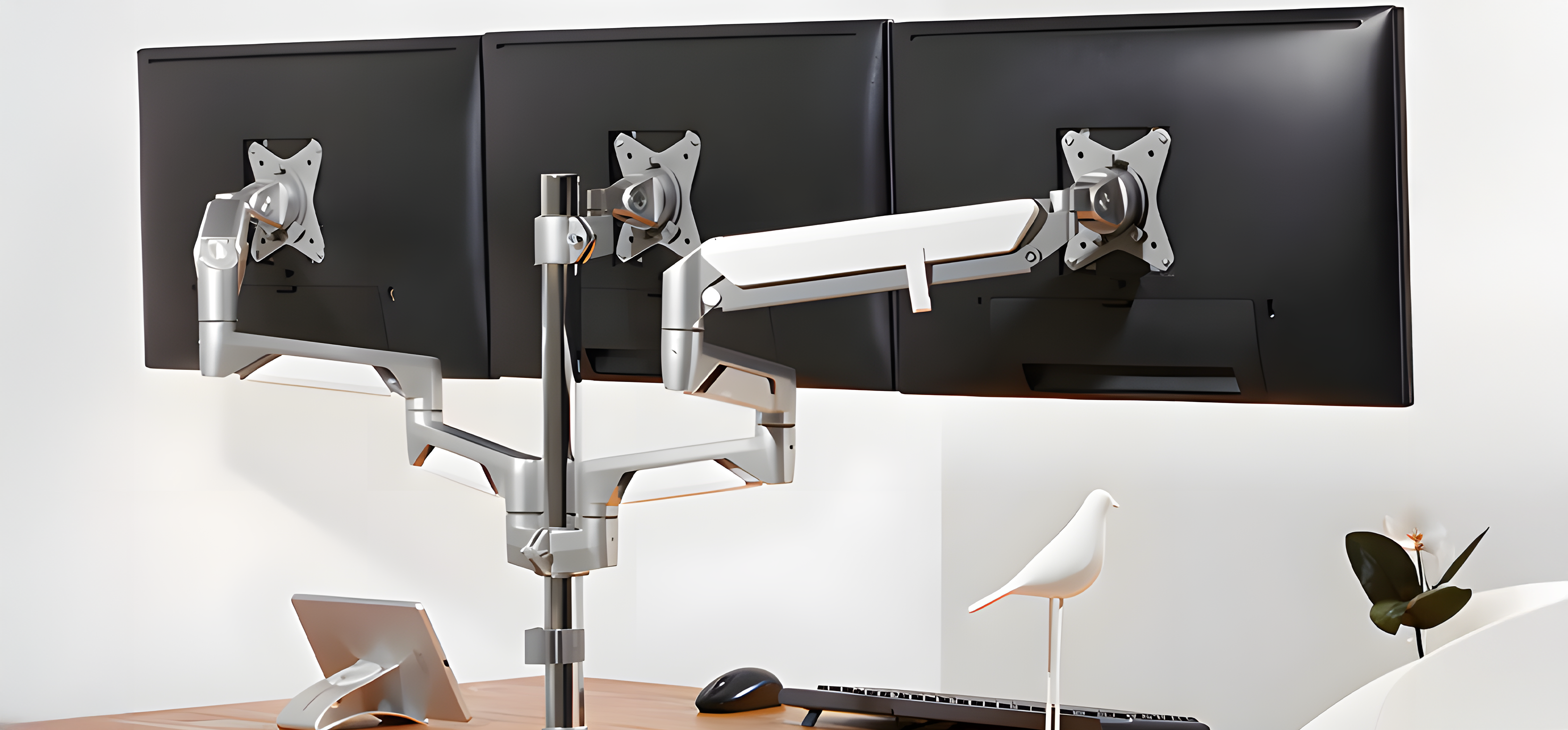 Stabile Schreibtischhalterung für Monitore SolidHand-BG03SU