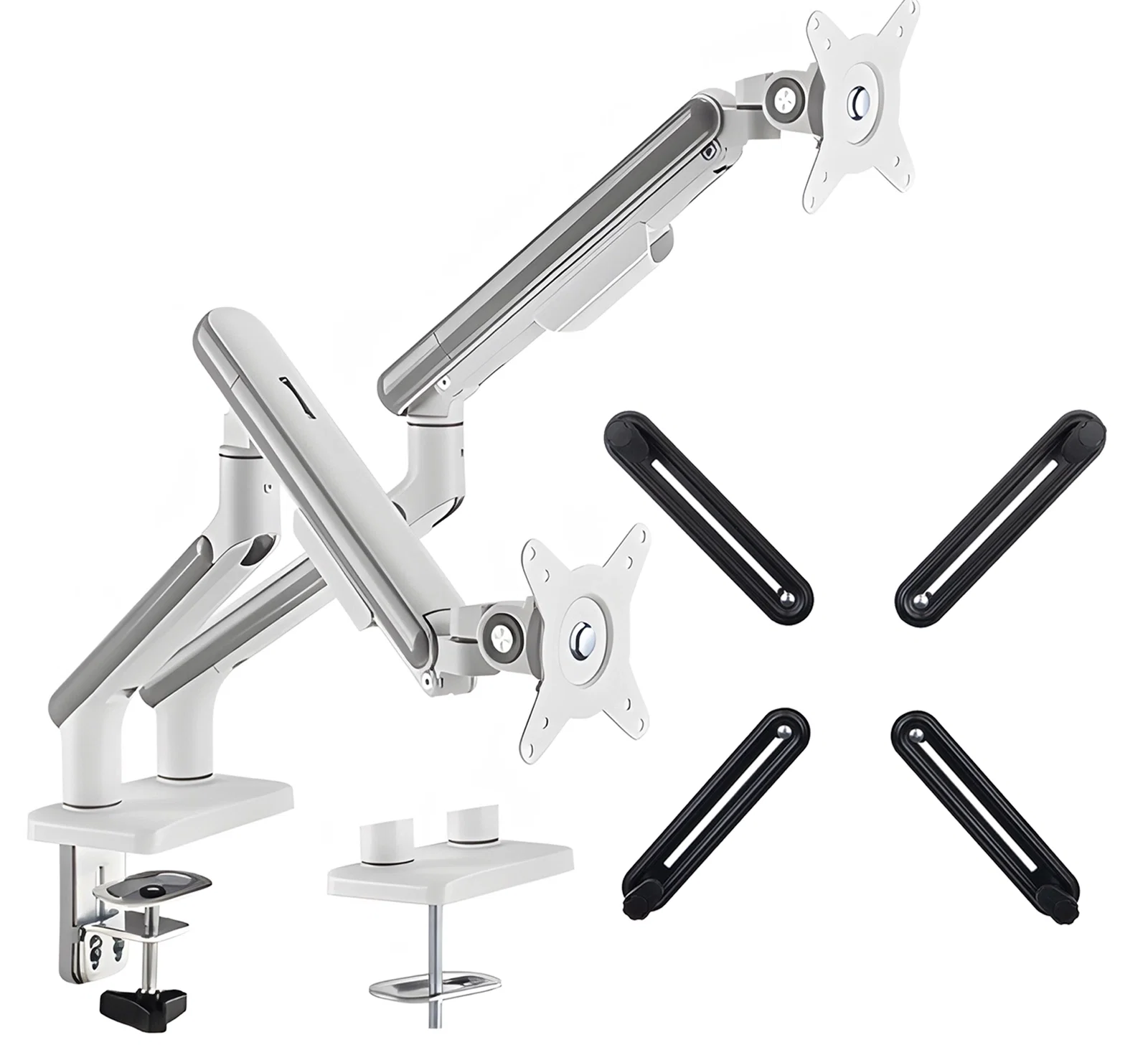 Schreibtischhalterung für 2 Monitore SolidHand-FS02 im Set mit zwei VESA-Adaptern SolidHand-M01