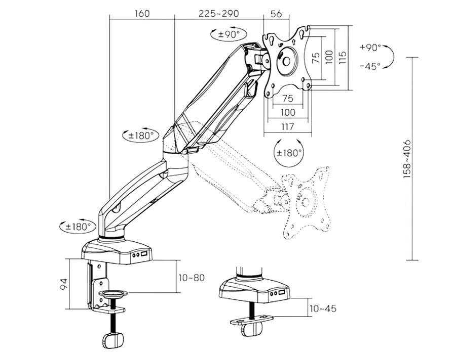 SolidHand-GS01 desk clamp installation