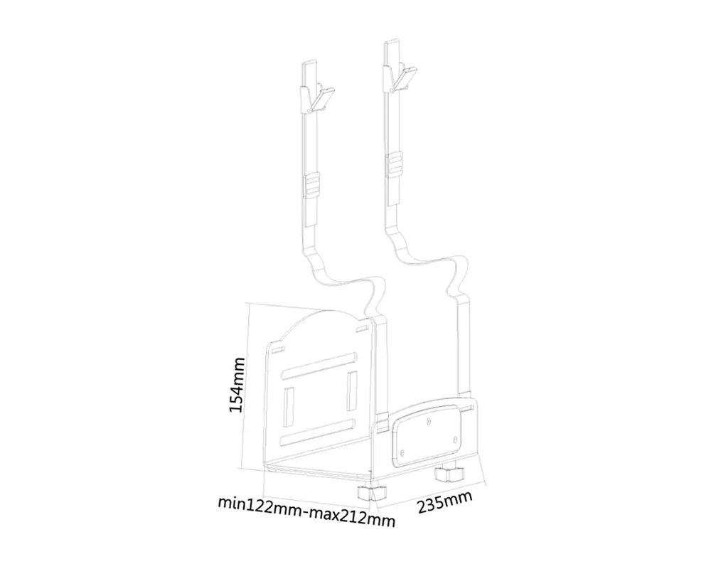 Gros plan sur la construction en acier du SolidHand-PC02W, finition noir mat
