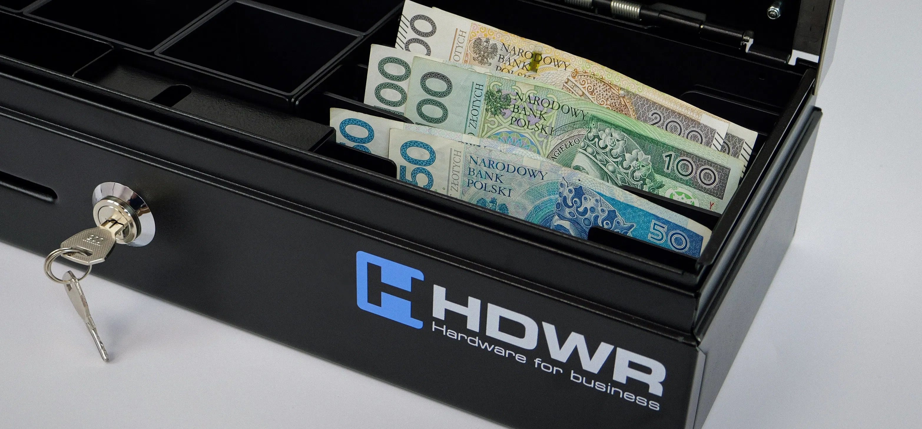 Kasteka do kasy fiskalnej zamykana na kluczyk, duża pojemna securePRO-460S