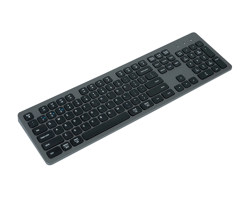  computer keyboard, grey, slimline