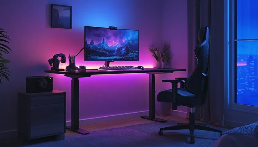 biurko gamingowe elektryczne.