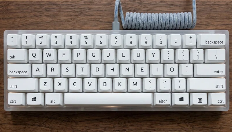 Klawiatura do komputera z układem klawiszy Colemak