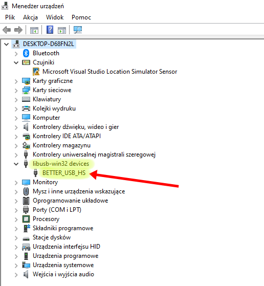 Zrzut ekranu - menadżer urządzeń w systemie Windows